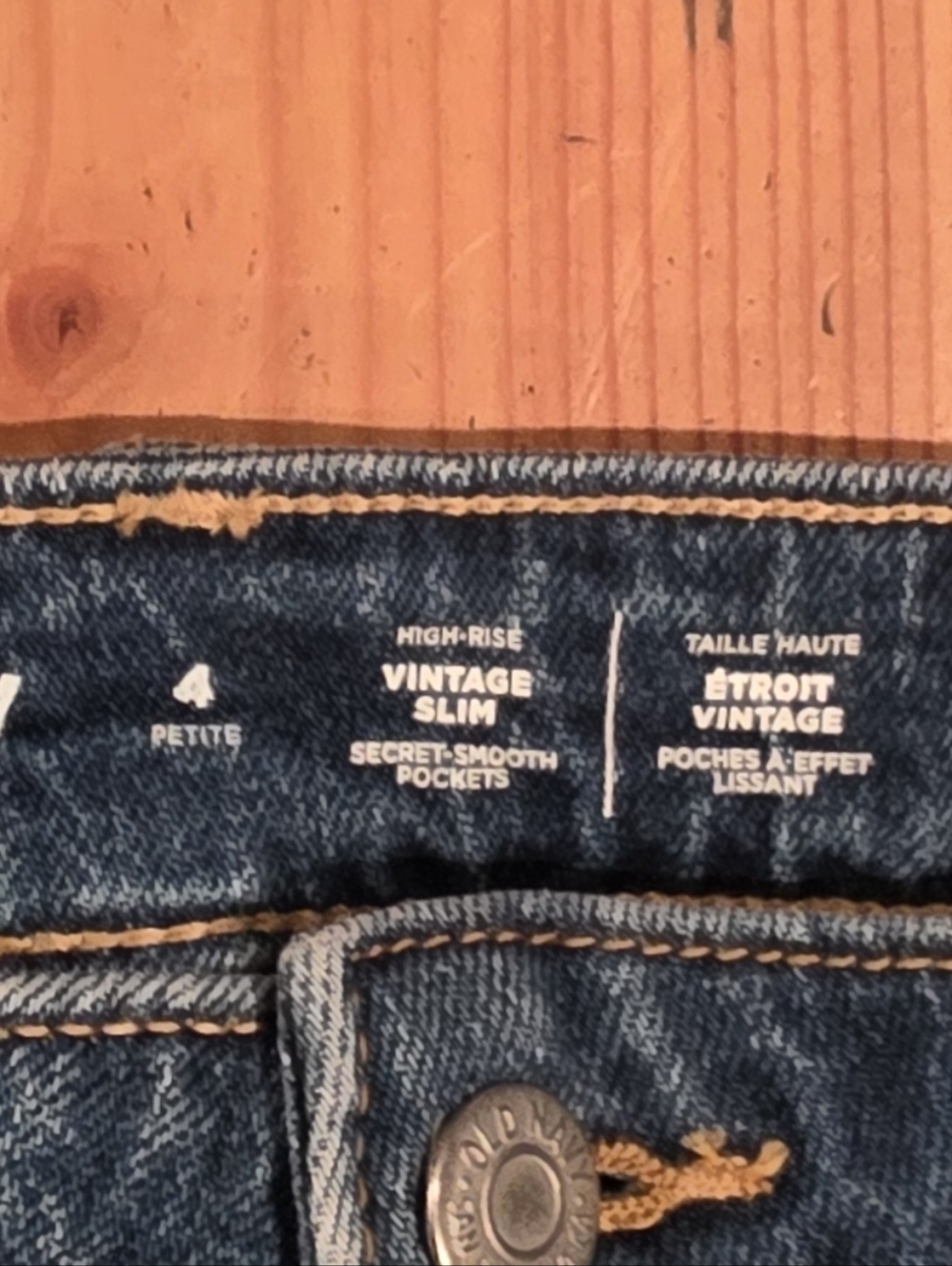 Old Navy Dark Blue Straight-Leg Women's Jeans - Picture 2 of 3